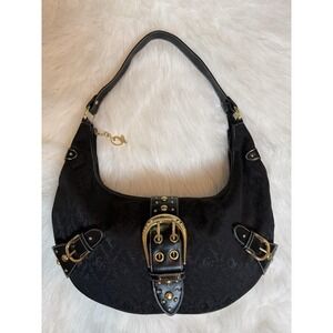 Baby Phat-Y2K Vintage, Black, Studded/Rhinestone/Buckle, Hobo/Shoulder Bag